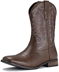 Cowboy Boots For Men Square Toe Classic Western Boots