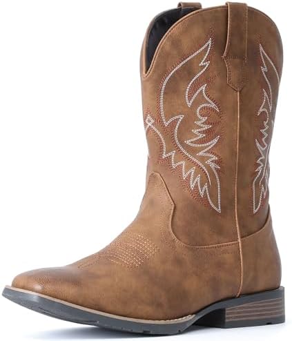 Cowboy Boots For Men Square Toe Western Boot