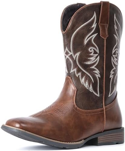 Cowboy Boots For Men Square Toe Western Boot