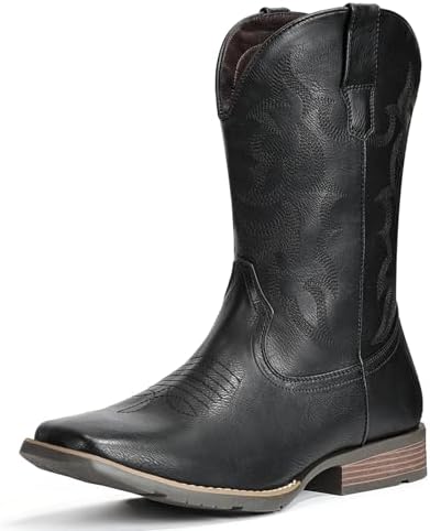Cowboy Boots For Men Square Toe Western Boot with Classic