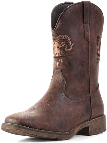 Cowboy Boots for Men Square Toe Western Boots