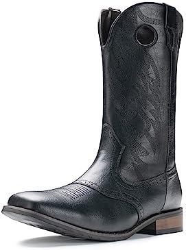 Cowboy Boots For Men Western Boot Classic Embroidered Square Toe