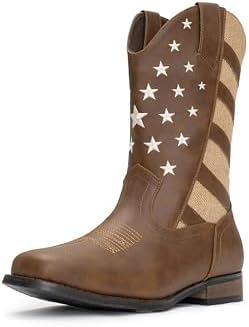 Cowboy Boots For Men Western Boot Classic Embroidered Square Toe