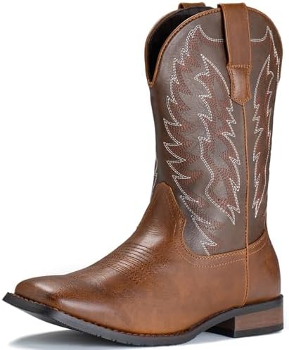 Cowboy Boots For Men Western Boot Durable Classic Embroidered
