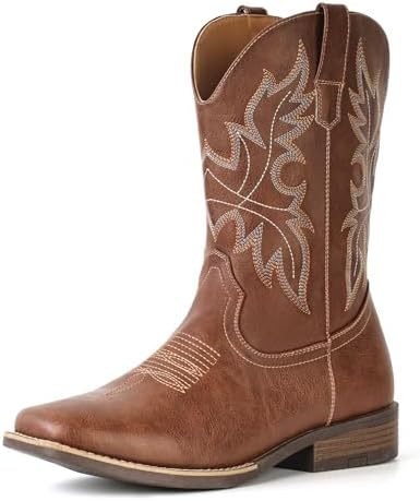 Cowboy Boots for Men Western Boots Square Toe