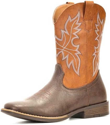 Cowboy Boots for Men Western Boots Square Toe