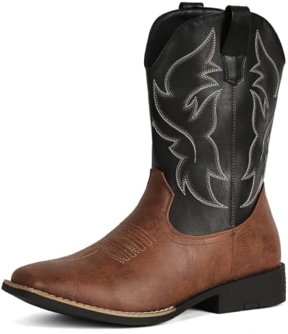 Cowboy Boots For Men Wide Square Toe