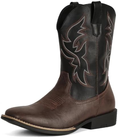 Cowboy Boots For Men Wide Square Toe