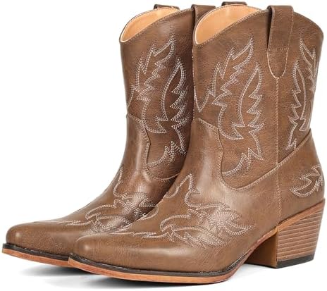 Cowboy Boots for Women Ankle Cowgirl Booties