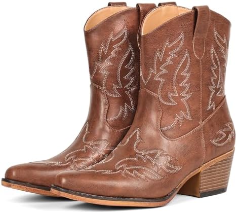 Cowboy Boots for Women Ankle Cowgirl Booties