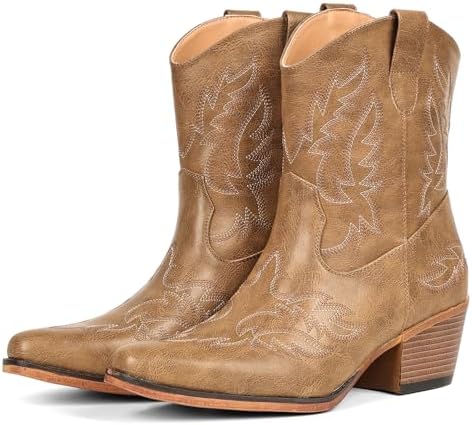 Cowboy Boots for Women Ankle Cowgirl Booties