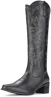 Cowboy Boots For Women Knee High Western Cowgirl Boots Snip Toe
