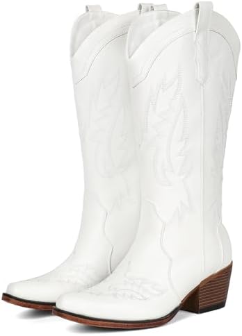 Cowboy Boots for Women Mid Calf Cowgirl Western Boots