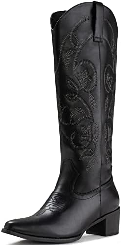 Cowboy Boots For Women Pointy Toe Women's Western Cowgirl Knee