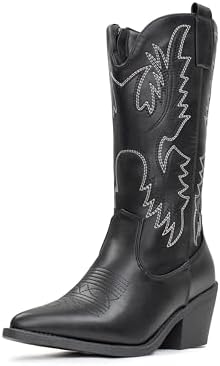Cowboy Boots For Women Western Cowgirl Boots Pull On Pointy Toe