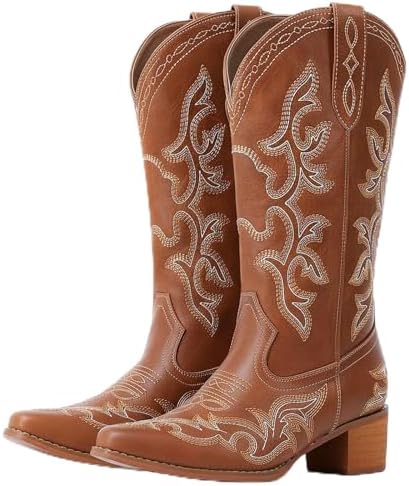 Cowboy Boots For Women Western Cowgirl Classic Fashion Embroidered