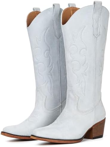 Cowboy Boots For Women Western Cowgirl Classic Mid Calf Snip Toe