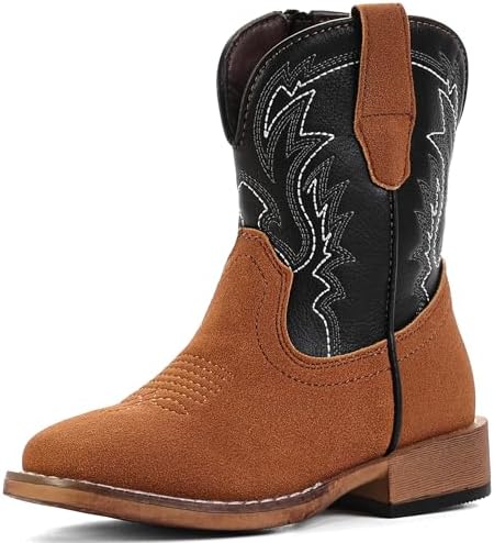 Suede Boys Cowboy Boots for Kids Girls Toddler Cowgirl Boots