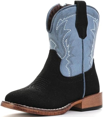 Suede Boys Cowboy Boots for Kids Girls Toddler Cowgirl Boots