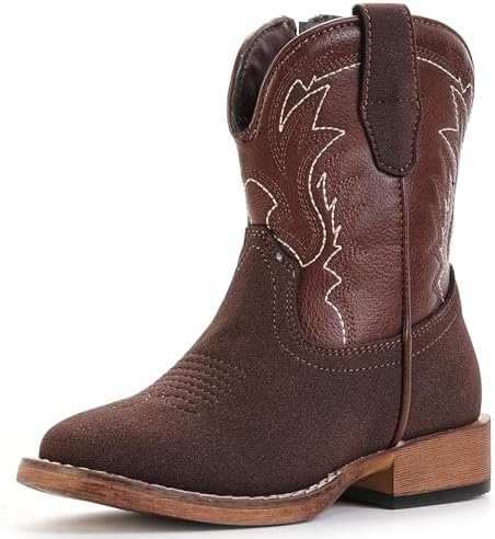 Suede Boys Cowboy Boots for Kids Girls Toddler Cowgirl Boots
