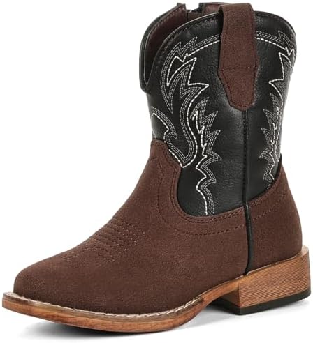 Suede Boys Cowboy Boots for Kids Girls Toddler Cowgirl Boots