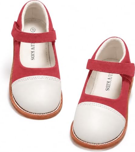 Toddler Girl Mary Jane Shoes, Hook-and-Loop Princess Dress Flats